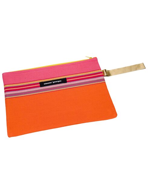 Pochette de plage Macouba orange - 20x28 cm