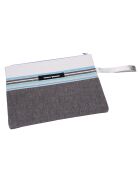 Pochette de plage Diamant grise - 20x28 cm
