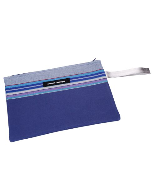 Pochette de plage Marin bleue - 20x28 cm