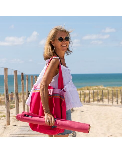 Sac de plage Philippine rose - 44x54x22 cm