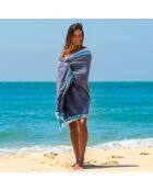 Serviette Kikoy Diamant grise - 165x95 cm