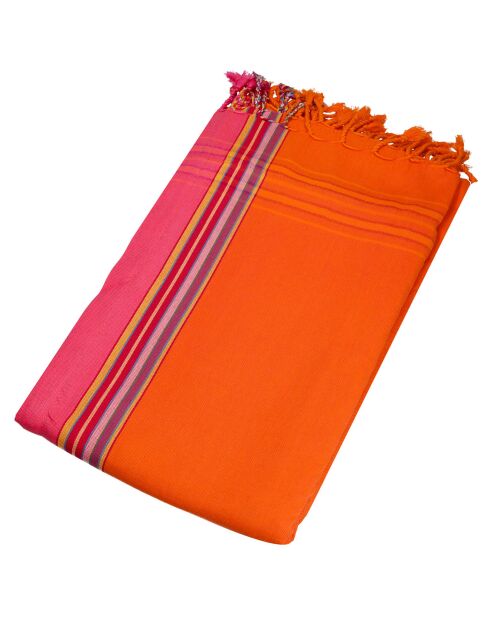 Serviette Kikoy Macouba orange - 165x95 cm