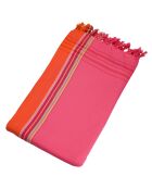 Serviette Kikoy Diani rose - 165x95 cm