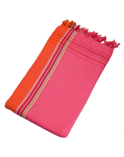 Serviette Kikoy Diani rose - 165x95 cm