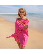 Serviette Kikoy Diani rose - 165x95 cm