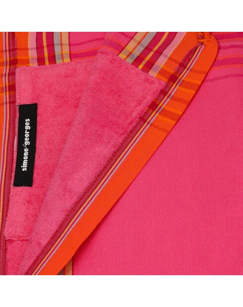 Serviette Kikoy Diani rose - 165x95 cm