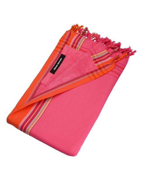 Serviette Kikoy Diani rose - 165x95 cm