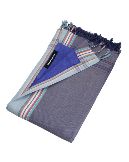 Serviette Kikoy Hendaye bleue - 165x95 cm