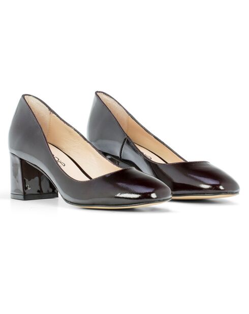 Bordeauxrote Pumps Caroline aus Lackleder