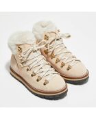 Bottes fourées en Cuir Blanchette roses