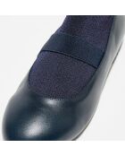 Ballerines en Cuir avec chaussettes Lula marine