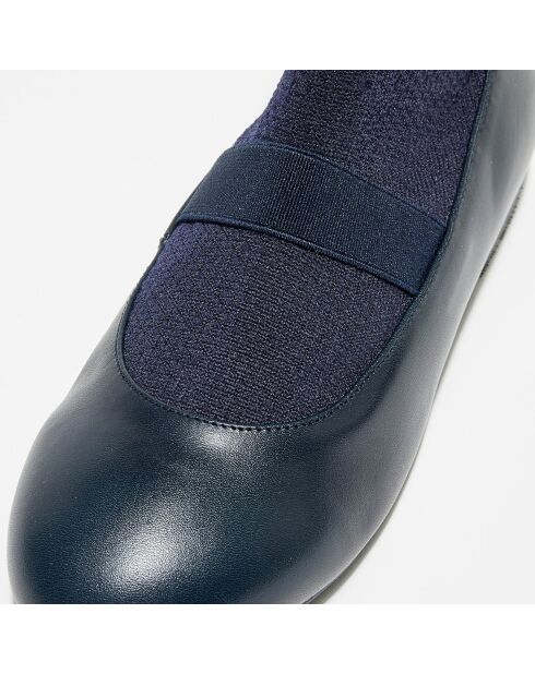 Ballerines en Cuir avec chaussettes Lula marine