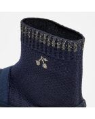 Ballerines en Cuir avec chaussettes Lula marine