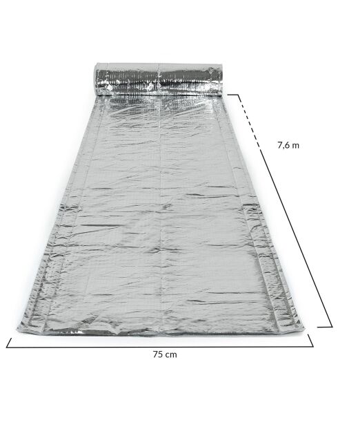 Kit isolation porte de garage gris - 7.6x0.75 m