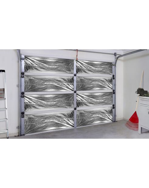 Kit isolation porte de garage gris - 7.6x0.75 m