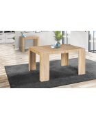 Table extensible nora marron - 140x90x75 cm