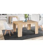 Table extensible nora marron - 140x90x75 cm