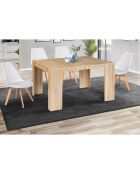 Table extensible nora marron - 140x90x75 cm