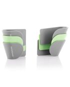 3 Supports muraux adhésifs pour couvercle Smarack gris/vert - 8.5x5x4.5 cm