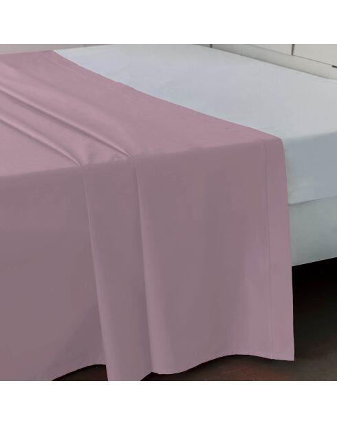 Drap plat uni 100% Percale de Coton violet