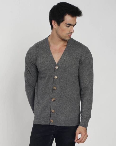 Cardigan Charlotte en Cachemire & Soie loup