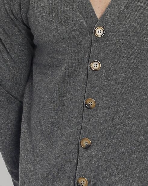 Cardigan Charlotte en Cachemire & Soie loup
