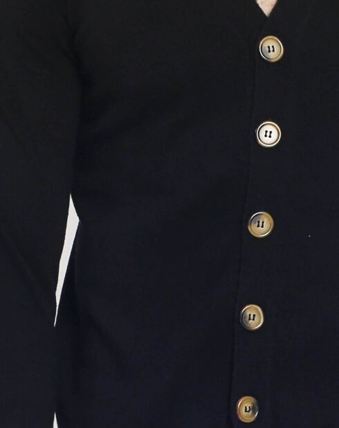 Cardigan Charlotte en Cachemire & Soie noir