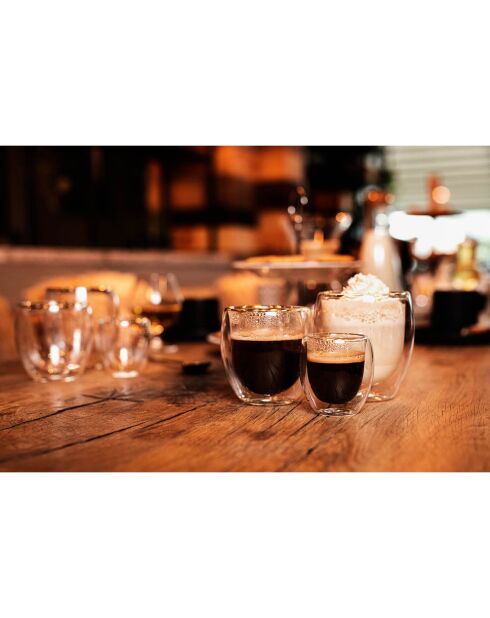 Pichet pompe isotherme & 2 Tasses à café double paroi gris - 1.9 L