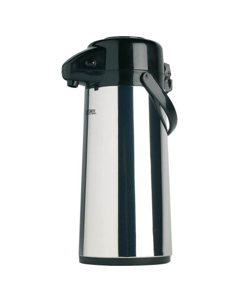 Pichet pompe isotherme & 2 Tasses à café double paroi gris - 1.9 L
