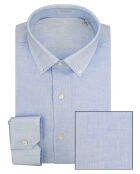 Chemise tissée Félix en 100% Lin bleu ciel