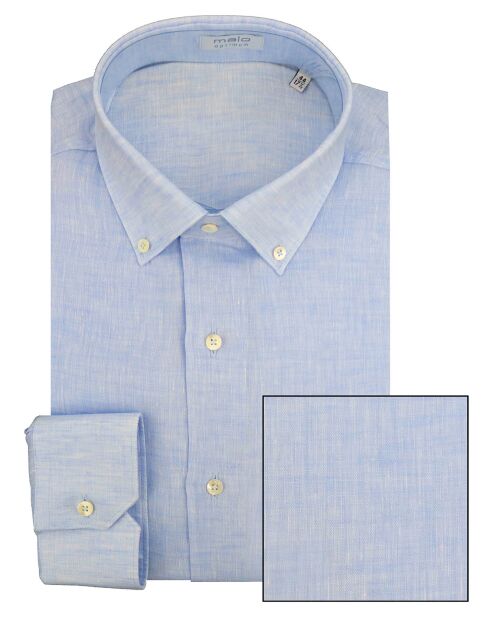 Chemise tissée Félix en 100% Lin bleu ciel