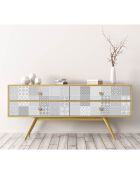 Stickers en rouleau Rossana grey multicolore - 50x100 cm