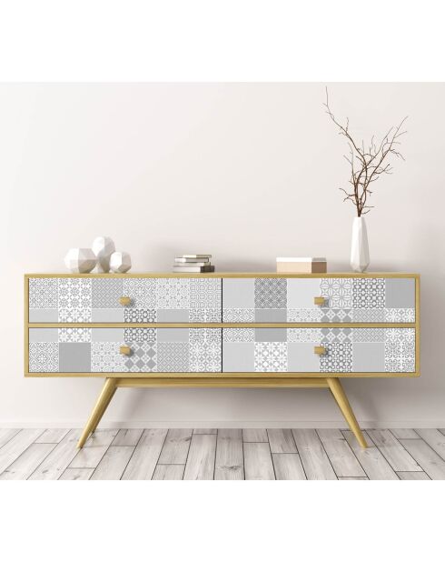 Stickers en rouleau Rossana grey multicolore - 50x100 cm
