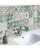 Stickers en rouleau Antique verde multicolore - 50x100 cm