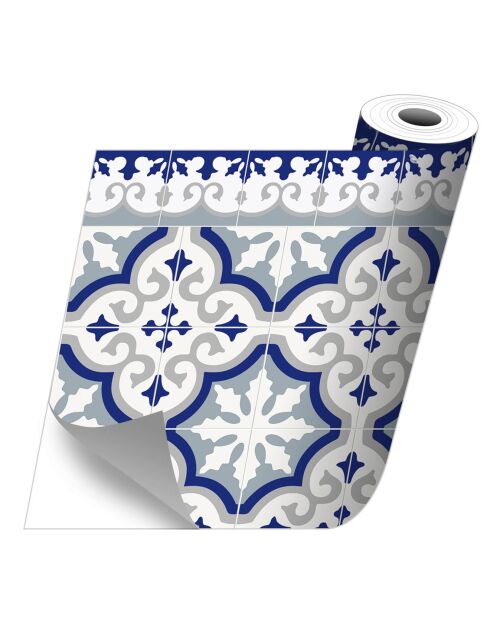 Stickers en rouleau Flocons bleu multicolore - 50x100 cm