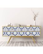 Stickers en rouleau Flocons bleu multicolore - 50x100 cm