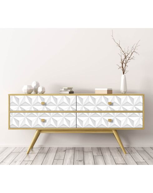 Stickers en rouleau Triangulos 3d multicolore - 50x100 cm