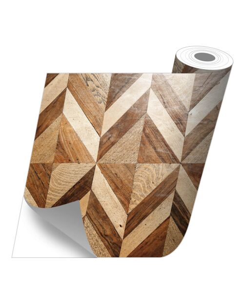 Stickers en rouleau Rombos madera multicolore - 50x100 cm