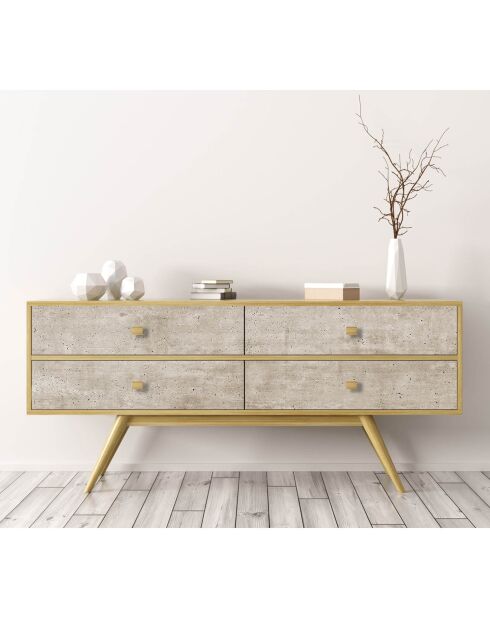 Stickers en rouleau Cemento sepia multicolore - 50x100 cm