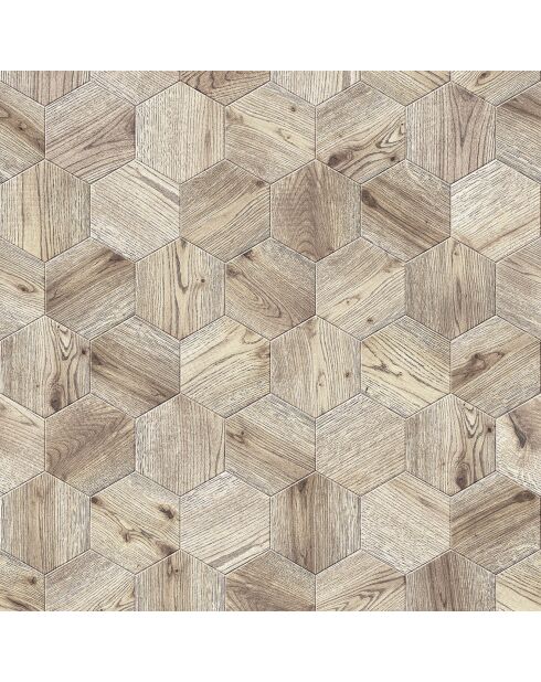 Stickers en rouleau Hexagonos madera 2 multicolore - 50x100 cm