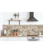 Stickers en rouleau Hexagonos madera 2 multicolore - 50x100 cm