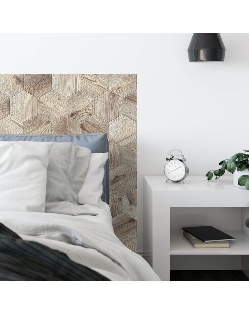 Stickers en rouleau Hexagonos madera 2 multicolore - 50x100 cm