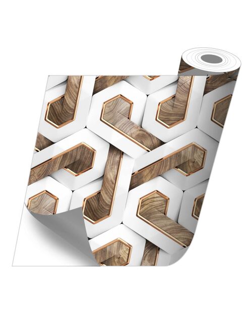 Stickers en rouleau 3d white multicolore - 50x100 cm