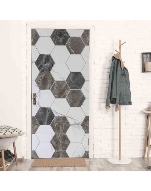 Stickers en rouleau Hexamarble multicolore - 50x100 cm