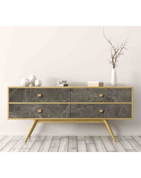 Stickers en rouleau Stone 1 multicolore - 50x100 cm