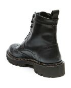 Boots en Cuir Wing Tip noires