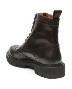 Boots en Cuir Wing Tip marron