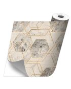 Stickers en rouleau Hexa gold multicolore - 65x100 cm