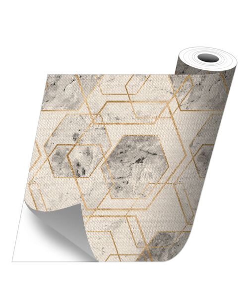 Stickers en rouleau Hexa gold multicolore - 65x100 cm