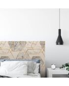 Stickers en rouleau Hexa gold multicolore - 65x100 cm